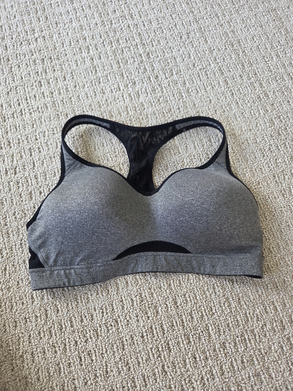 Old Navy Heather Gray Racerback Sports Bra
